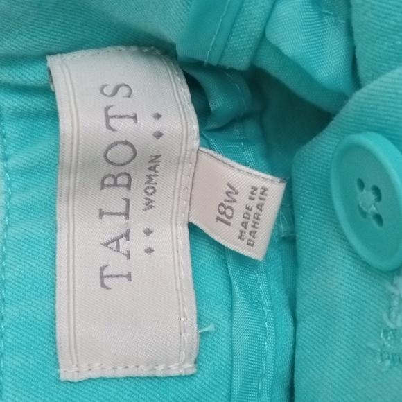 3/$50 💙 Talbots Green Cotton Capris Size 18W - Picture 6 of 8